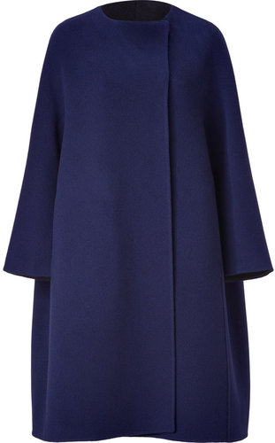 Jil Sander Blue Oversized Wool Coat