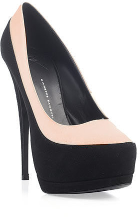 Giuseppe Zanotti Suede and satin bi-colour shoes
