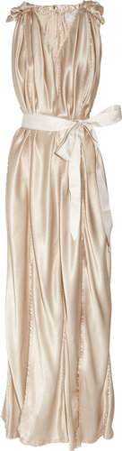 Lanvin Belted silk-satin gown