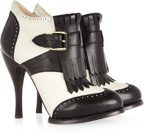McQ Alexander McQueen Two-tone leather ankle boots