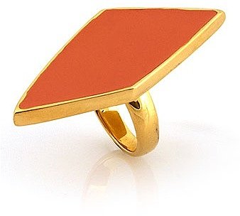 Belle Noel Asymmetrical Diamond Ring in Coral
