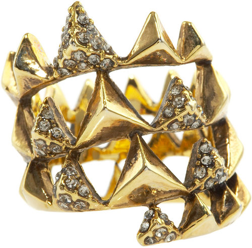 House of Harlow Pyramid Pave Wrap Ring