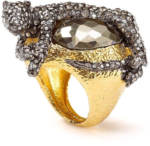 Alexis Bittar Siyabona Sunset Gold Pyrite Panther Ring
