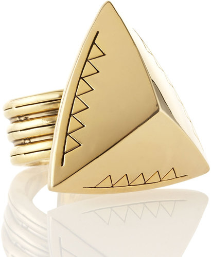 House of Harlow Faceted Triangle Cocktail Ring