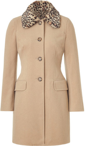Moschino C&C Camel Wool-Blend Coat
