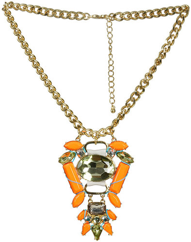 Neon Aztec Statement Necklace