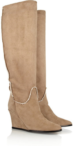 Lanvin Shearling wedge boots