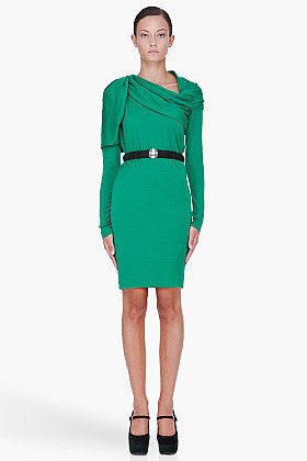LANVIN Green Wool 22 FBG Dress