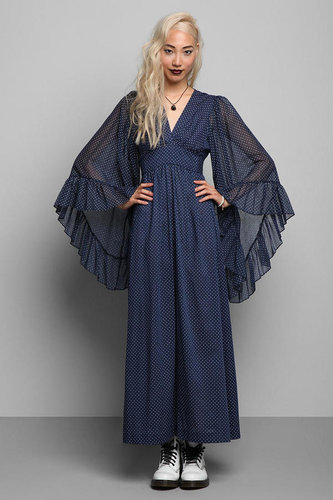 Vintage '70s Polka Dot Maxi Dress