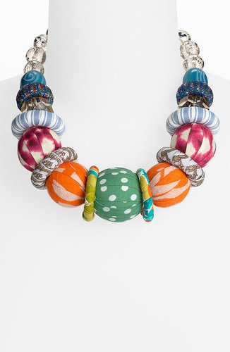 Lenora Dame Fabric Ball Statement Necklace