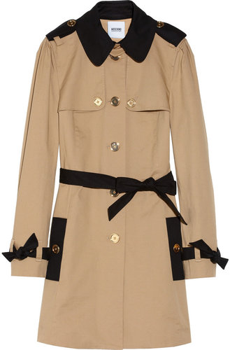 Moschino Cheap and Chic Two-tone cotton-blend trench coat