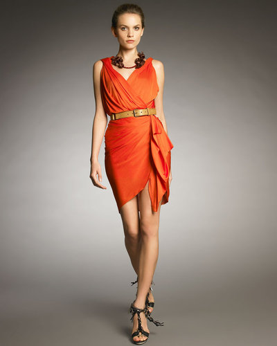 Lanvin Draped Faux-Wrap Dress