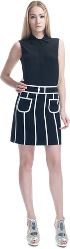Moschino Moschino: Stripe Crepe Skirt