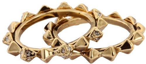 House of Harlow 1960 - Spike Stack Ring Set in Gold