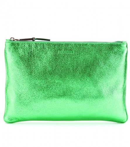 Jil Sander METALLIC LEATHER CLUTCH