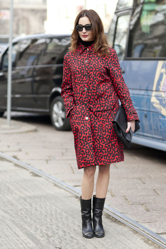 A leopard-print coat had just the right amount of print to dress up this attendee's black accoutrements.
Source: Le 21ème | Adam Katz Sinding
A leopard-print coat had just the right amount of print to dress up this attendee's black accoutrements.
Source: Le 21ème | Adam Katz Sinding