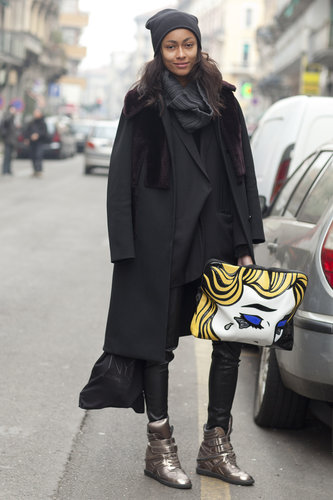 With 3.1 Phillip Lim's statement-making clutch in hand, this attendee needed little else to catch our attention between shows.
With 3.1 Phillip Lim's statement-making clutch in hand, this attendee needed little else to catch our attention between shows.