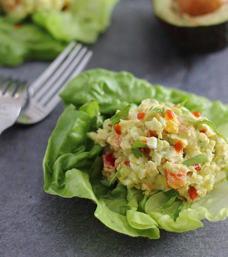 Creamy Avocado Sriracha Egg Salad