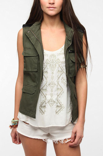 BDG Sleeveless Hooded Surplus Vest