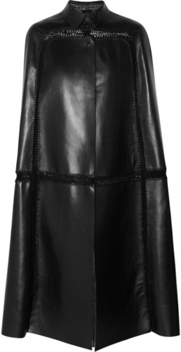 Valentino Paneled leather cape