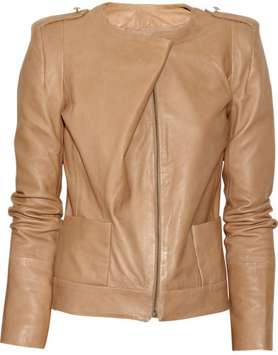 Vanessa Bruno Folded glazed-leather jacket