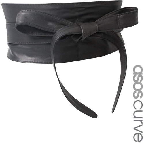 ASOS CURVE Leather Obi Waist Belt