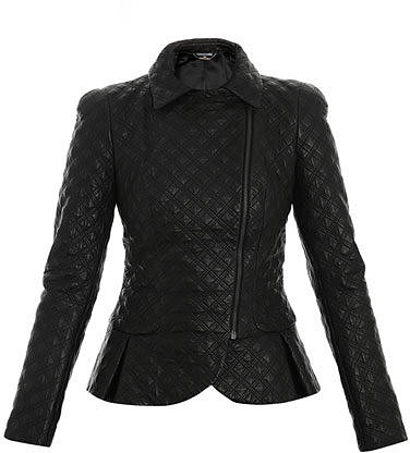 Alexander McQueen Peplum-detail biker jacket