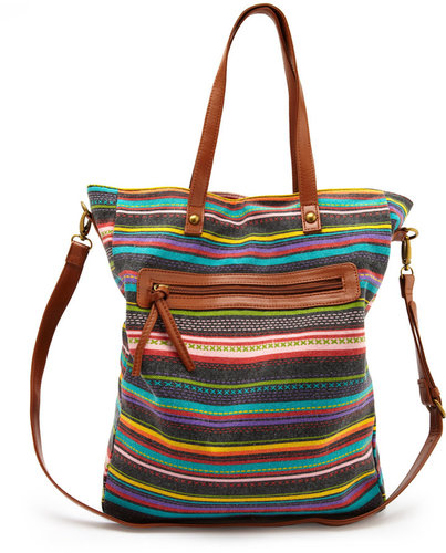 Multi Stripe Canvas Tote