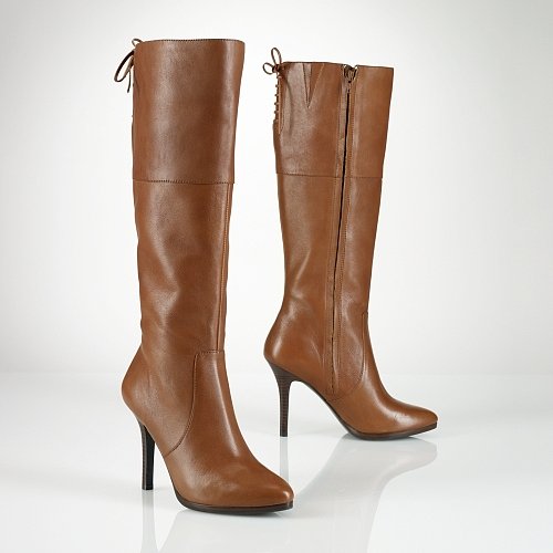 Ralph Lauren Lavinia Vachetta Lace-Up Boot