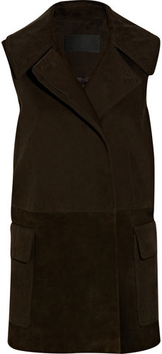 Alexander Wang Sleeveless cotton and suede jacket