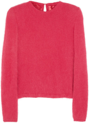 Maison Martin Margiela Exaggerated shoulder angora-blend sweater