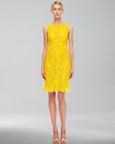 Michael Kors  Floral Lace Empire Shift Dress