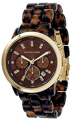 Michael Kors Oversized Chocolate-Dial Chronograph Watch