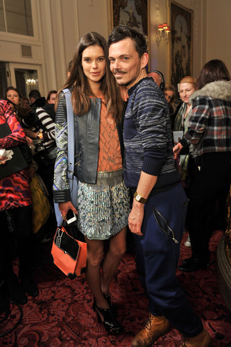 Sarah Ann Macklin and Matthew Williamson at the Matthew Williamson Fall 2013 show in London.
Sarah Ann Macklin and Matthew Williamson at the Matthew Williamson Fall 2013 show in London.