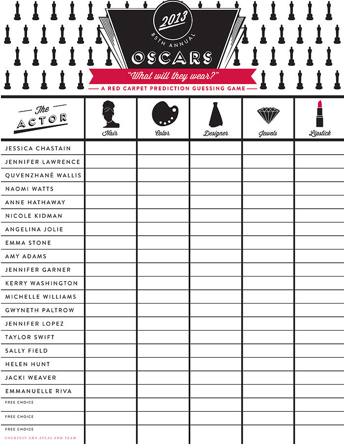 Red Carpet Prediction Guessing Game Red Carpet Prediction Guessing Game