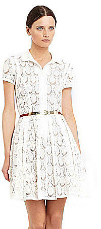 BCBGMAXAZRIA Kiran Lace Shirtdress