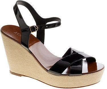 Lila patent platform wedges