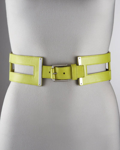 Oscar de la Renta Cutout Leather Belt