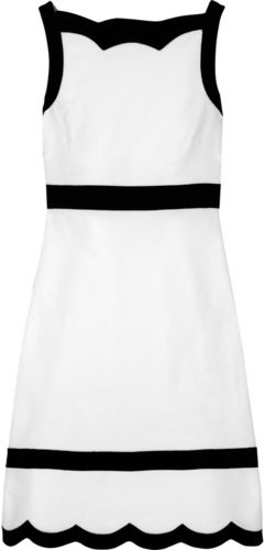 Valentino Contrast-trim cotton-blend piqué dress