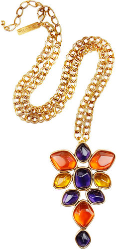 Oscar de la Renta 24-karat gold-plated resin necklace