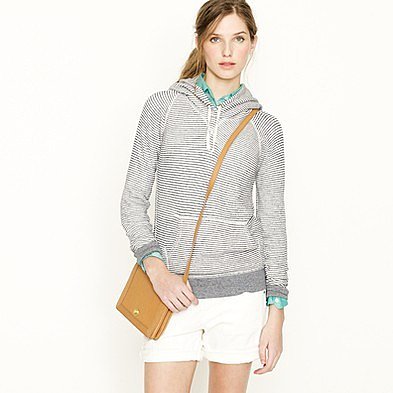 Stripe popover hoodie
