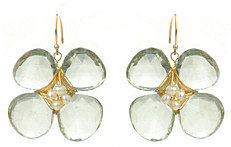 Amanda Rudey Big Bloom Green Amethyst Earrings