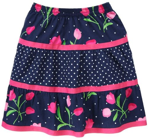 Tulip Polka Dot Ribbon Tiered Skirt