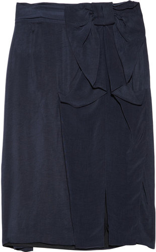 RED Valentino Brushed satin-twill skirt