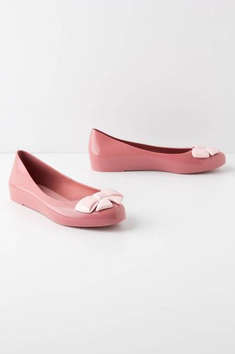 Ribbon-Tied Rain Ballerinas