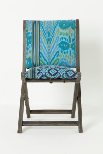 Overdyed Terai Chair, Turquoise