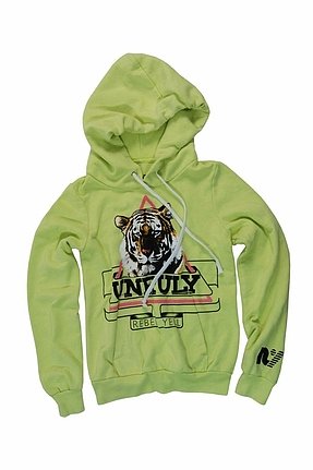 Rebel Yell Unruly Pullover Hoodie in Neon Yellow