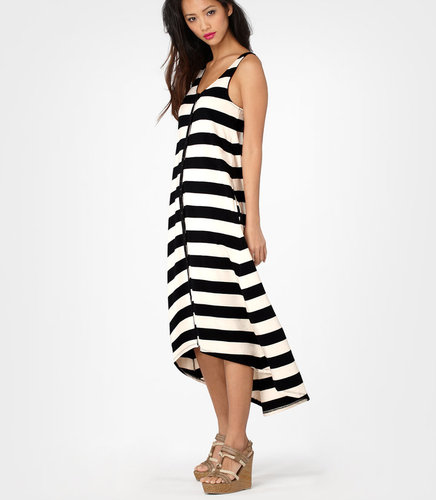 Betsey Johnson Pink Patch Hi-Low Stripe Maxi Dress SOLD OUT