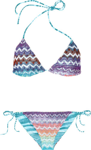 Missoni Cabras reversible crochet-knit triangle bikini