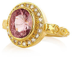 Jade Jagger Spinel, diamond  & yellow gold ring